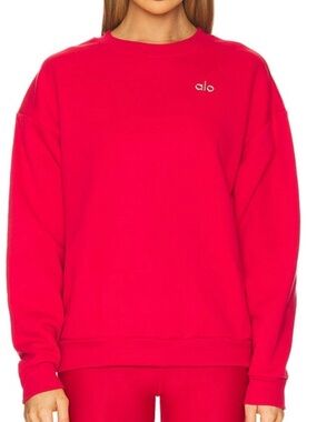 ALO Bright red Accolade Crew Neck Pullover